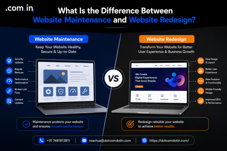 What Is the Difference Between Website Maintenance and Website Redesign?